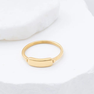 Dainty Plaque Stack Ring - Studio