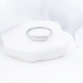 Dainty Plaque Stack Ring - Studio