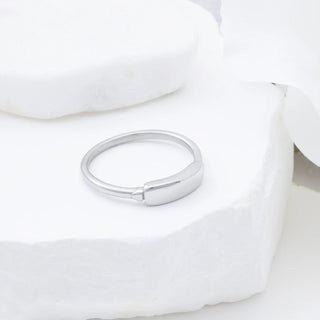 Dainty Plaque Stack Ring - Studio