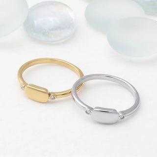 Rounded Plaque Stack Ring - Studio