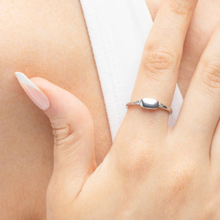 Rounded Plaque Stack Ring - Model