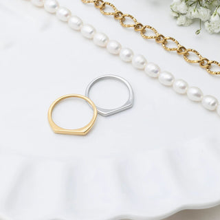 Dainty Flat Stack Ring - Studio