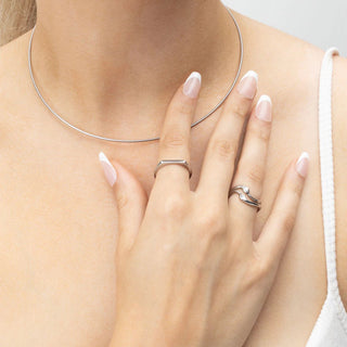Dainty Flat Stack Ring - Model