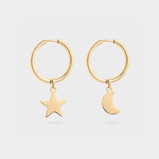 Star & Moon Dangle Earrings