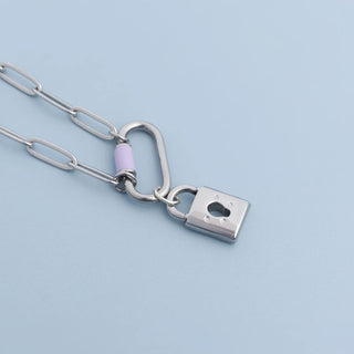 18K Gold PVD Stainless Steel Padlock Charm