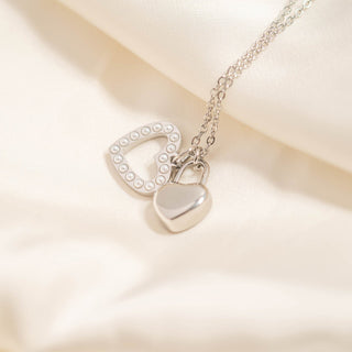 Pearl Heart Charm