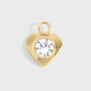 Heart With Cubic Zirconia Charm