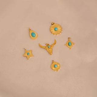 Turquoise Oval Charm