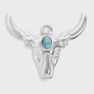 Turquoise Longhorn Charm