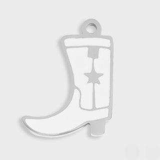Cowboy boot charm on a charm
