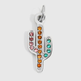 Cactus with CZ Stone Charm
