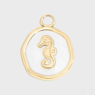 Gold Seahorse Epoxy Charm