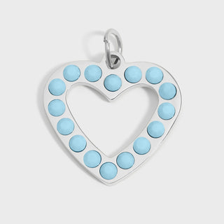 Turquoise Stone Heart Charm