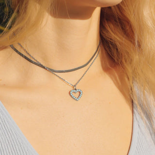 Turquoise Stone Heart Charm