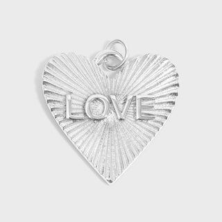 Sunburst Heart Love Charm