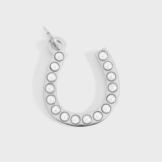 Pearl Studded Horseshoe Charm