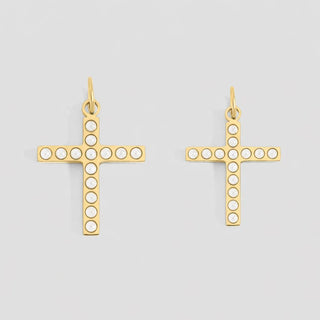Pearl Cross Charm