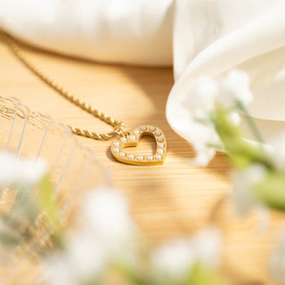 Pearl Heart Charm
