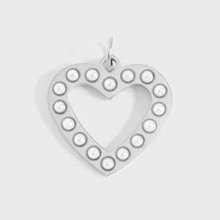Pearl Heart Charm