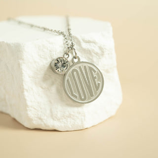 Round Birthstone Charm