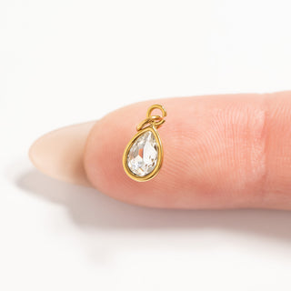 Teardrop Birthstone Charm