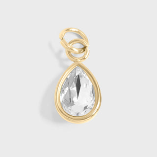 Teardrop Birthstone Charm