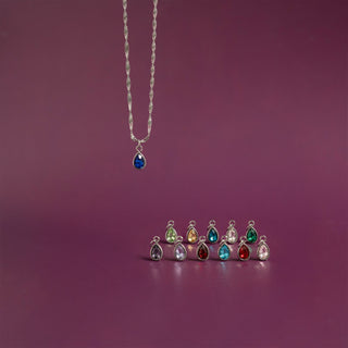 Teardrop Birthstone Charm