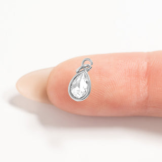 Teardrop Birthstone Charm