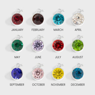 Round Birthstone Charm