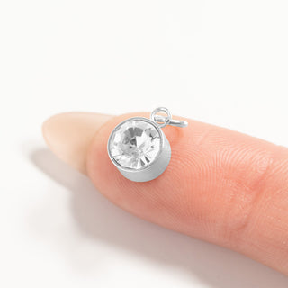 Round Birthstone Charm