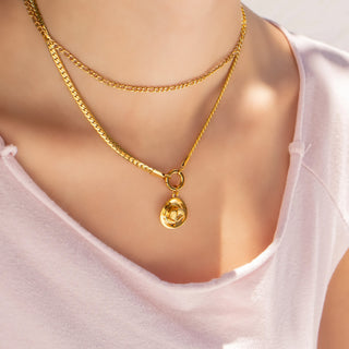 Curb Charm Holder Necklace
