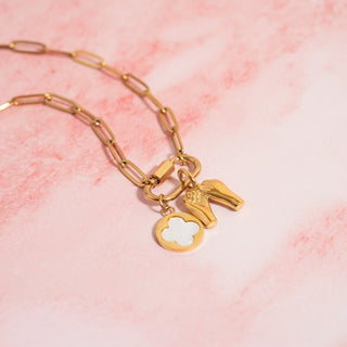Mother Of Pearl Clover Charm