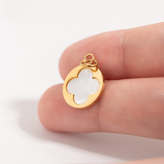 Mother Of Pearl Clover Charm