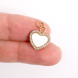 Pearl Heart Charm