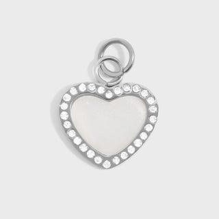 Pearl Heart Charm