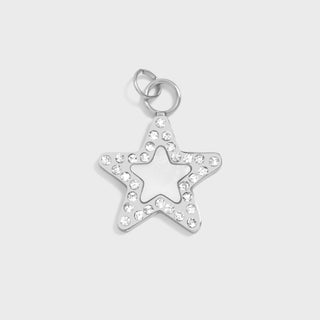 18K Gold PVD Stainless Steel Mother Of Pearl Star Charm