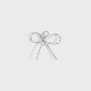 18K Gold PVD Stainless Steel Thin Bow Charm