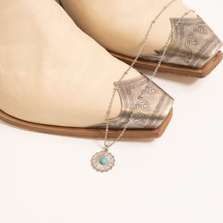 Flower Turquoise Center Pendant