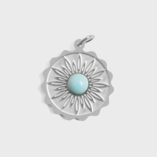 Flower Turquoise Center Pendant