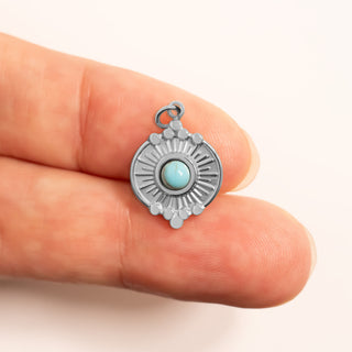 Turquoise Oval Charm