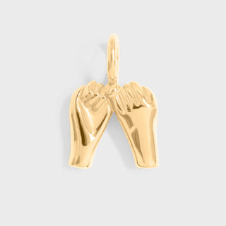 18K Gold PVD Stainless Steel Pinky Promise Charm