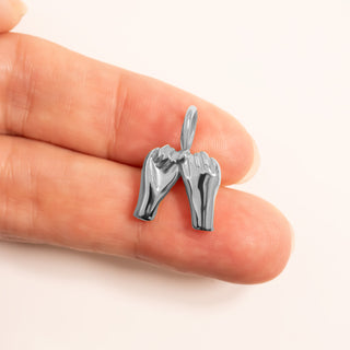 18K Gold PVD Stainless Steel Pinky Promise Charm