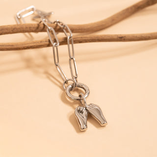 18K Gold PVD Stainless Steel Pinky Promise Charm
