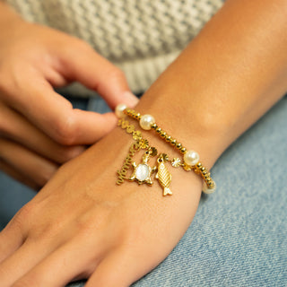 Satellite Pearl Beaded Bracelet