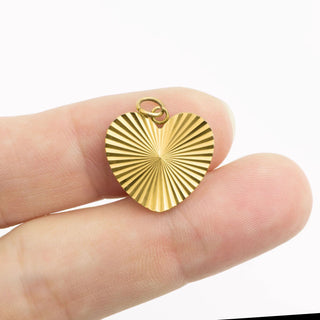 Sunburst Heart Charm