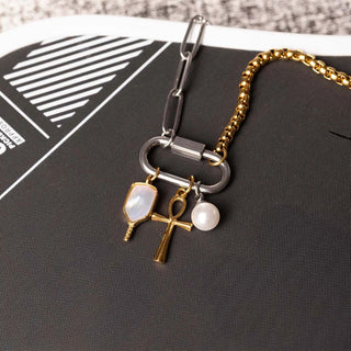 Mother Of Pearl Pickleball Charm