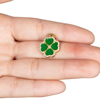 CZ Four Leaf Clover Charm- scale shot