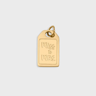 Miss to Mrs tag Charm- gold main 