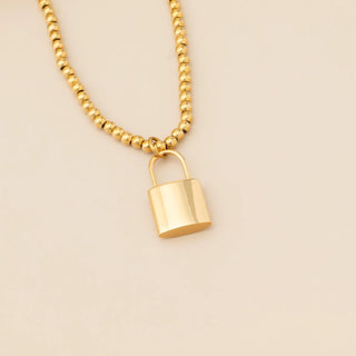 Lock Charm - gold studio