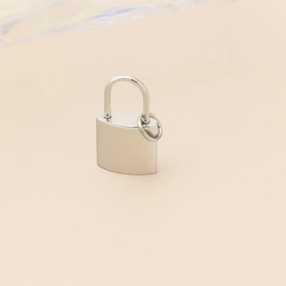 Lock Charm - silver studio 
